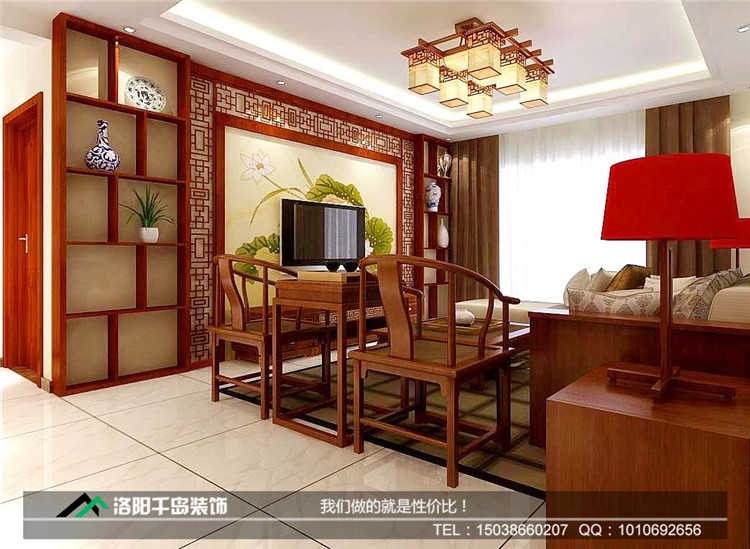 洛陽(yáng)千島中式裝修案例