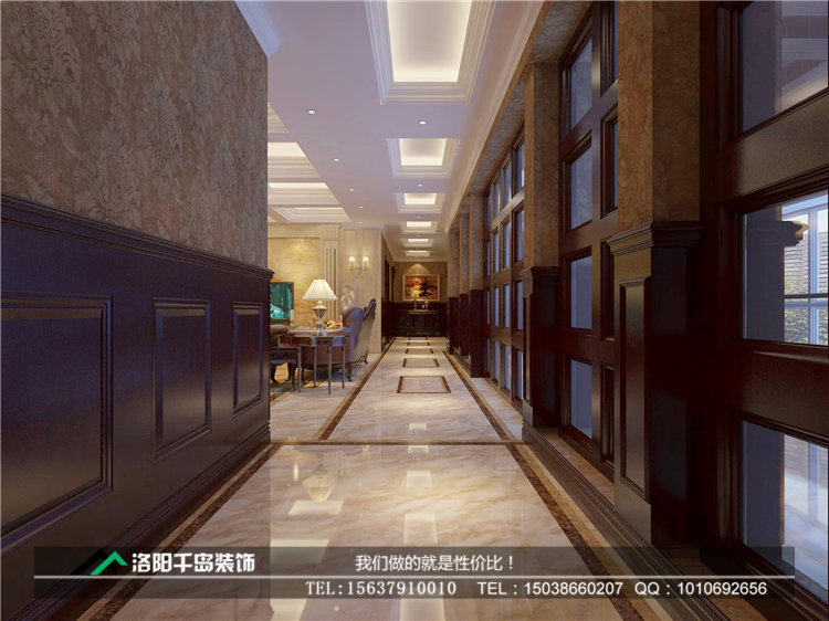 中宏府邸古典中式過(guò)道裝修效果圖